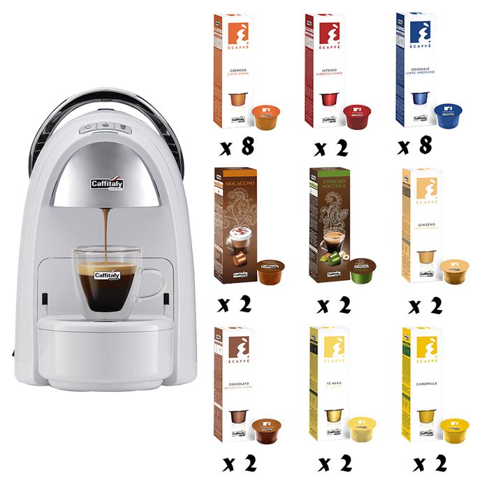 PACK CAFFITALY CAPSULEMACHINE AMBRA WIT 